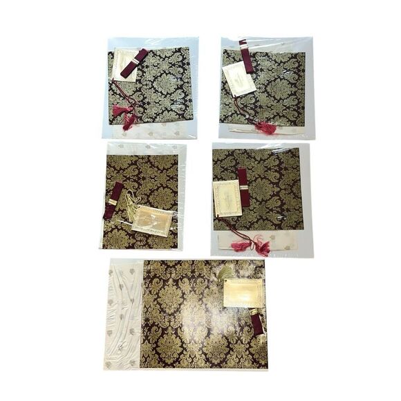 5 Victoria Secret vintage Gift Box Wrapping Tissue Paper Tassel Ribbon Gold - Picture 2 of 8